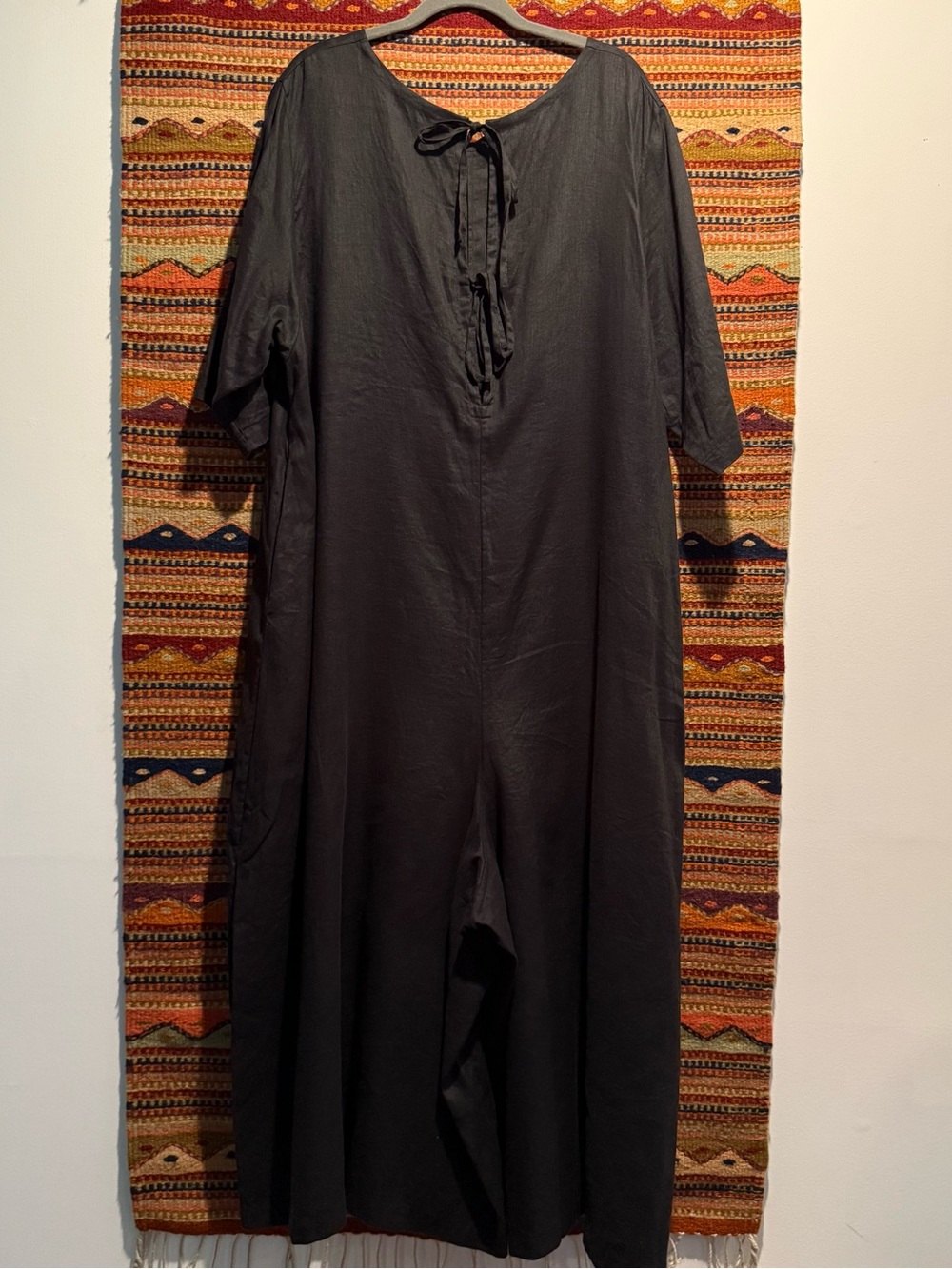 Glasnost Canada Palazzo Jump - Black Linen - Picture 8 of 10